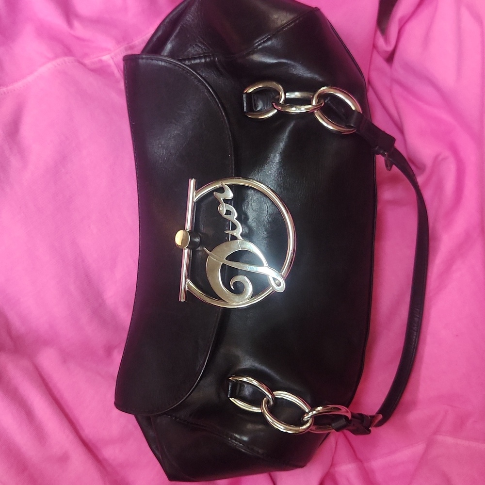 Christian Dior Diva Black Leather Barrel Bag Y2K VINTAGE Must Have